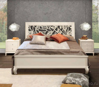 Кровать с резным изголовьем Deco