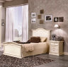 Кровать с деревянным изголовьем Ambra Bianco