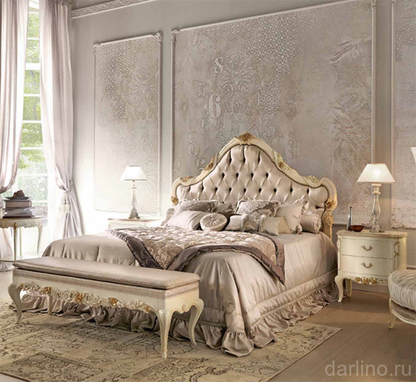 Кровать с мягким изголовьем CR.120 Le Rose